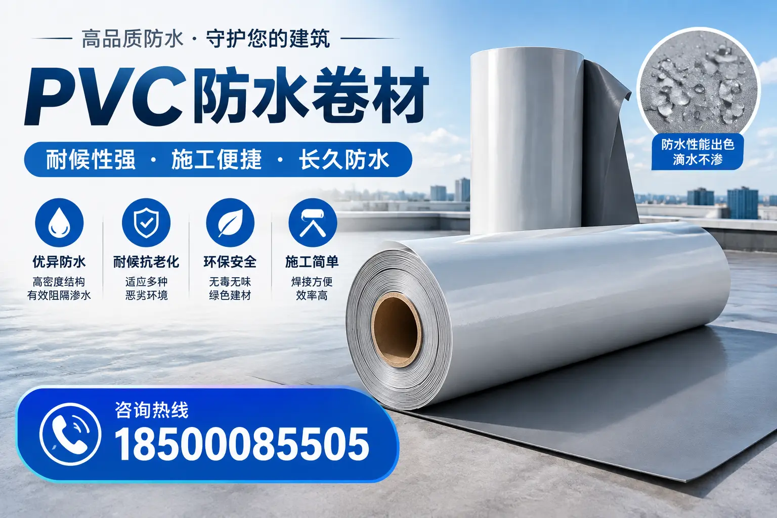 pvc防水卷材在营口的行业应用前景分析